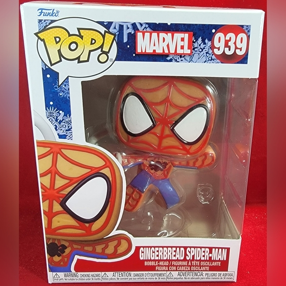 Gingerbread spider-man funko # 939 (nib) Brand new gingerbread spider-man funko - Picture 2 of 7